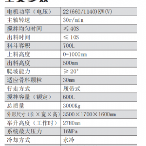 JDY-600L 型矿用搅拌机（履带式混凝土搅拌铺路机）