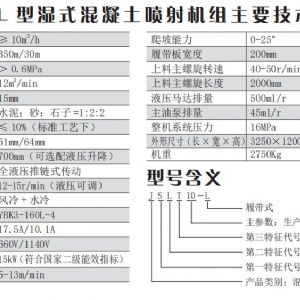 JSLT10-L 型湿式混凝土喷射机组 （履带一体机）