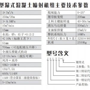 JSLT7-L 型湿式混凝土喷射机（履带一体机）